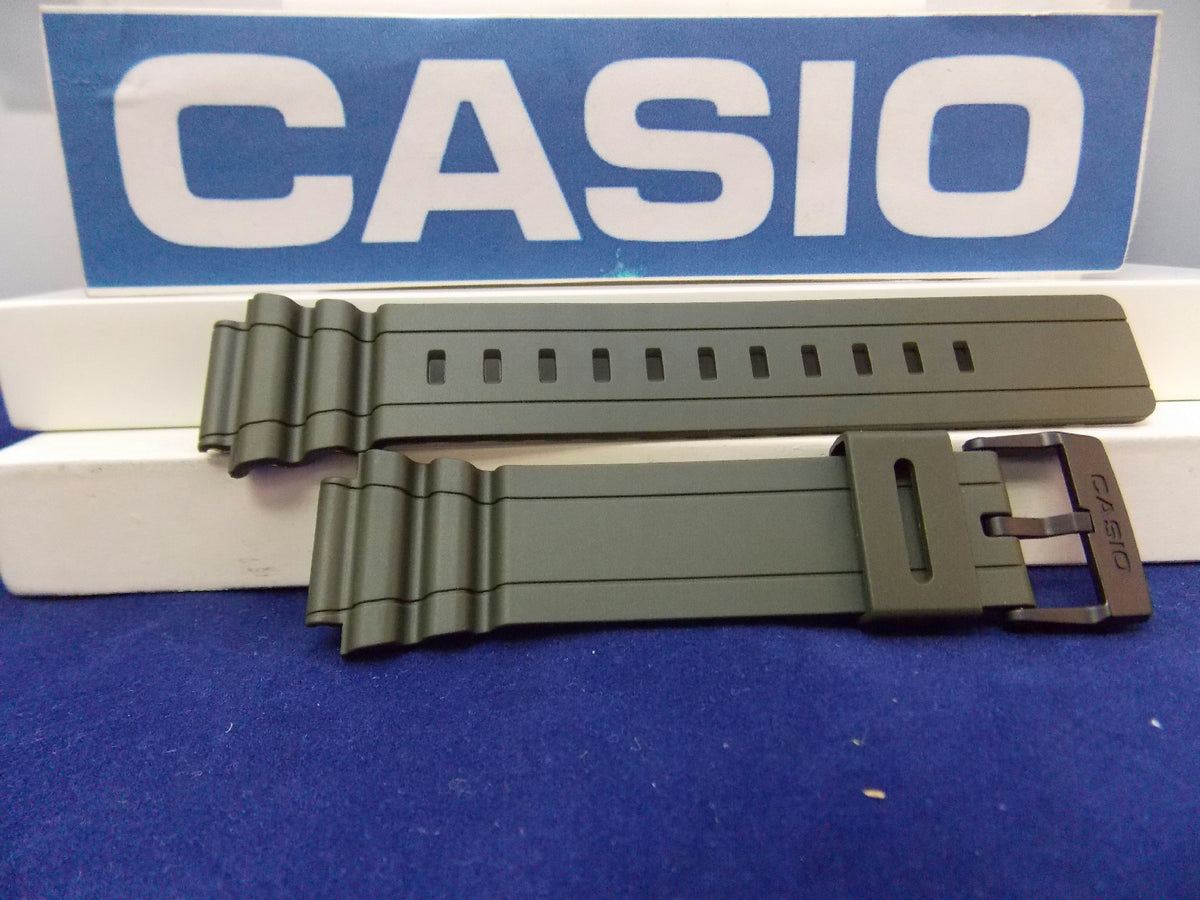 Casio Watchband MRW-S300 H-3BV Miltary Green Rubber Strap. Watchband