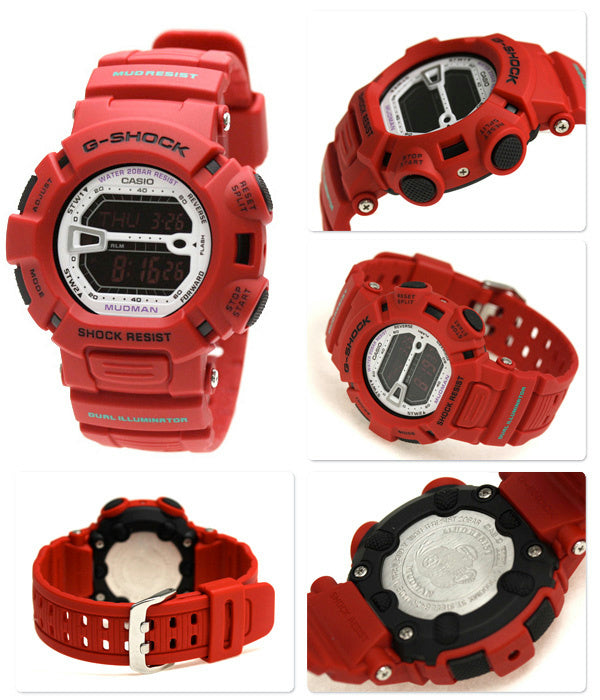 Casio watchband G-9000 MX-4 Red Mud Resist Dual Illuminator. . Watchband