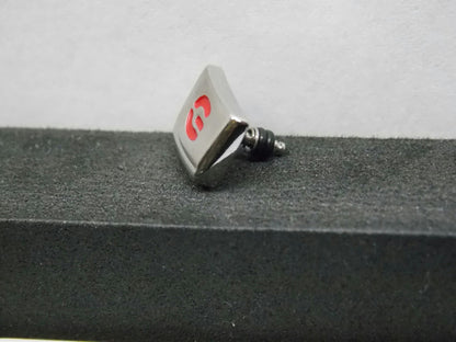 Casio Watch Parts G-2900 Light Button Polished Siver Tone w/Red G
