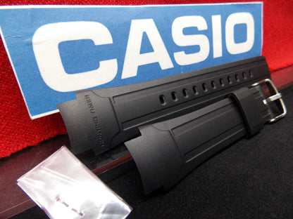 Casio Watchband AMW-701.Black Resin Strap W/ Pins for Hunting Timer Watch