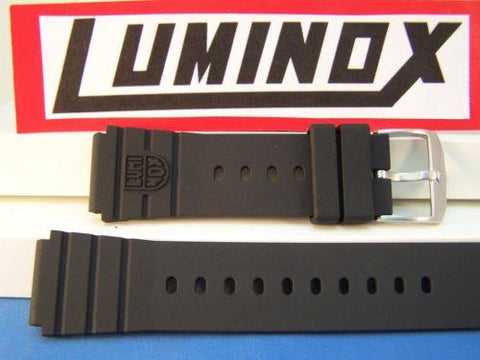 Luminox Watchband Navy Seals Original Series 3000. 22mm Black Rubber Logo