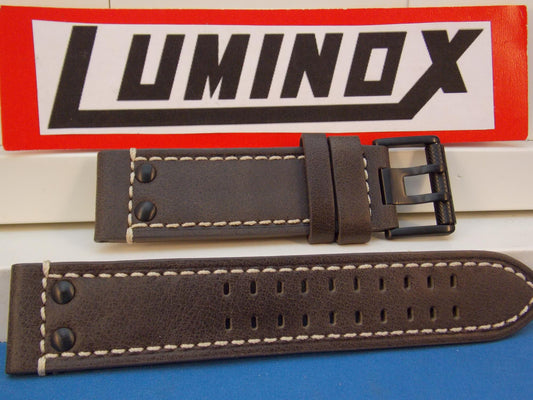 Luminox watchband Series 1820/1840,Brown Leather w/White Stitch Model 1837,23mm