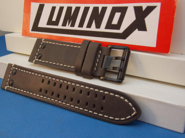 Luminox watchband Series 1820/1840,Brown Leather w/White Stitch Model 1837,23mm