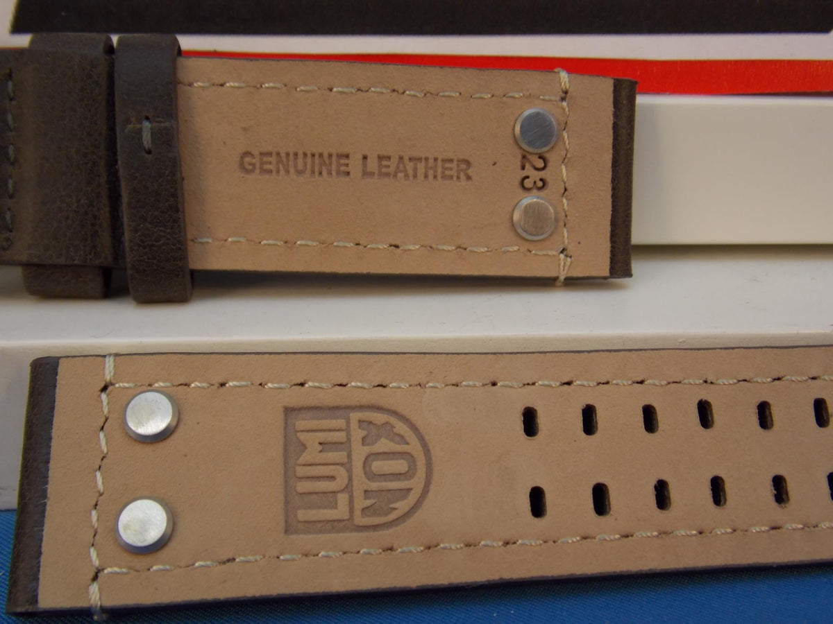 Luminox watchband Series 1820/1840,Brown Leather w/White Stitch Model 1837,23mm