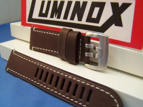 Luminox WatchBand 1800 Field Brown 23mm Leather Watchband-. Steel Buckle