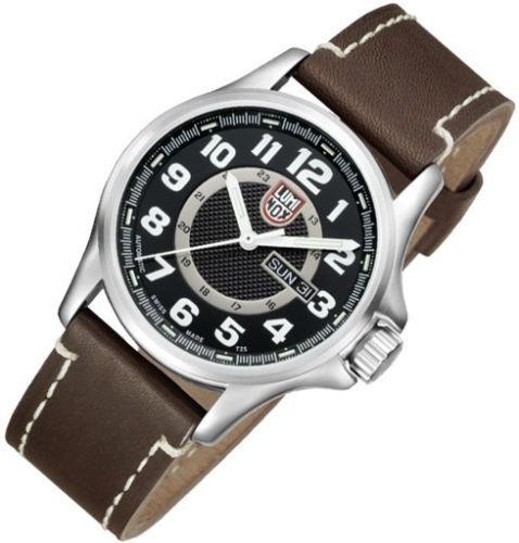 Luminox WatchBand 1800 Field Brown 23mm Leather Watchband-. Steel Buckle