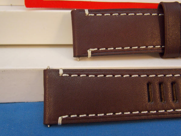 Luminox Watchband Series 1800, Dark Brown w/Wht Stitch Model 1807, 23mm