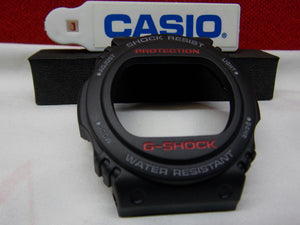 Casio Watch Parts G-5700 Bezel/Shell Black w/ Red and White Printing for G-Shock