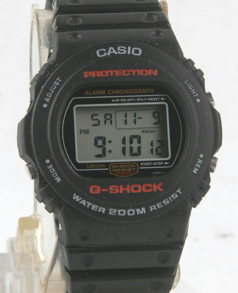 Casio Watch Parts G 5700 Bezel Shell Black w Red and White Printing f WristWatcher