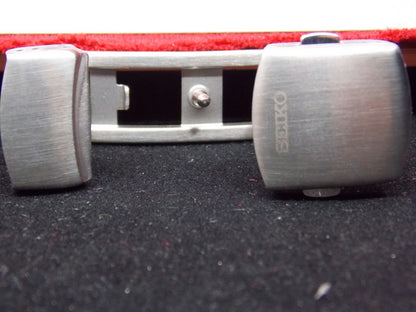 Seiko Watch Parts 17mm Push Button Butterfly Deployment Buckle All Steel W/Pins