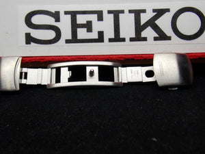 Seiko Watch Parts 17mm Push Button Butterfly Deployment Buckle All Steel W/Pins