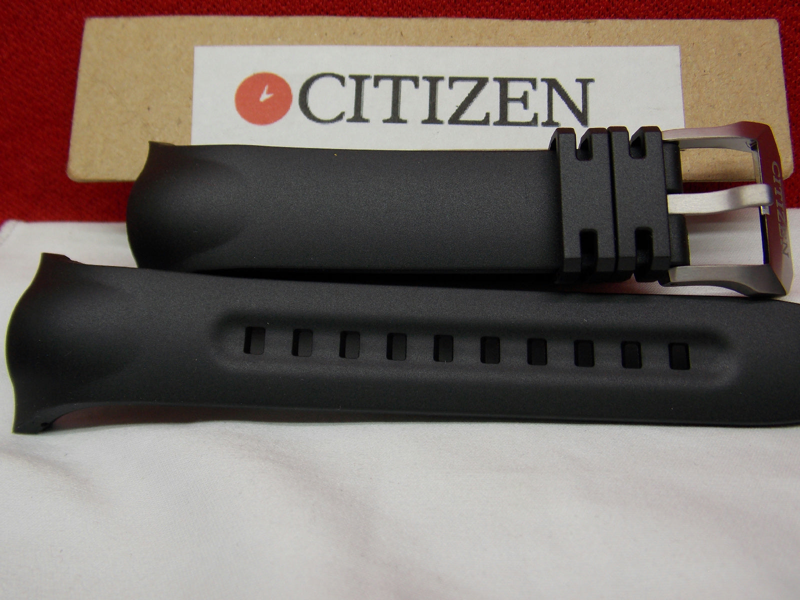 Citizen Watchband BN5048-01E Black Resin Strap. Compass Altimeter Watchband