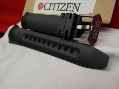 Citizen Watchband BN5048-01E Black Resin Strap. Compass Altimeter Watchband
