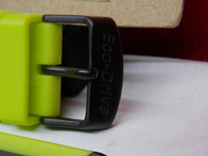 Citizen watchband BN0095 -16E Green/Yellow Rub  Eco Drive WR-200 Watchband