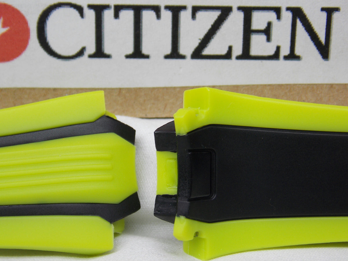 Citizen watchband BN0095 -16E Green/Yellow Rub  Eco Drive WR-200 Watchband