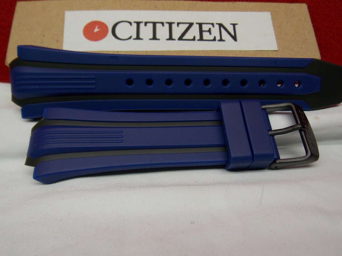 Citizen Watchband BN0097 -02H Blue Rubber Strap Eco Drive WR-200 Watchband