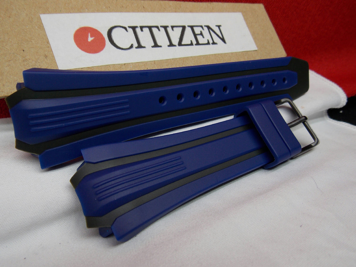 Citizen Watchband BN0097 -02H Blue Rubber Strap Eco Drive WR-200 Watchband