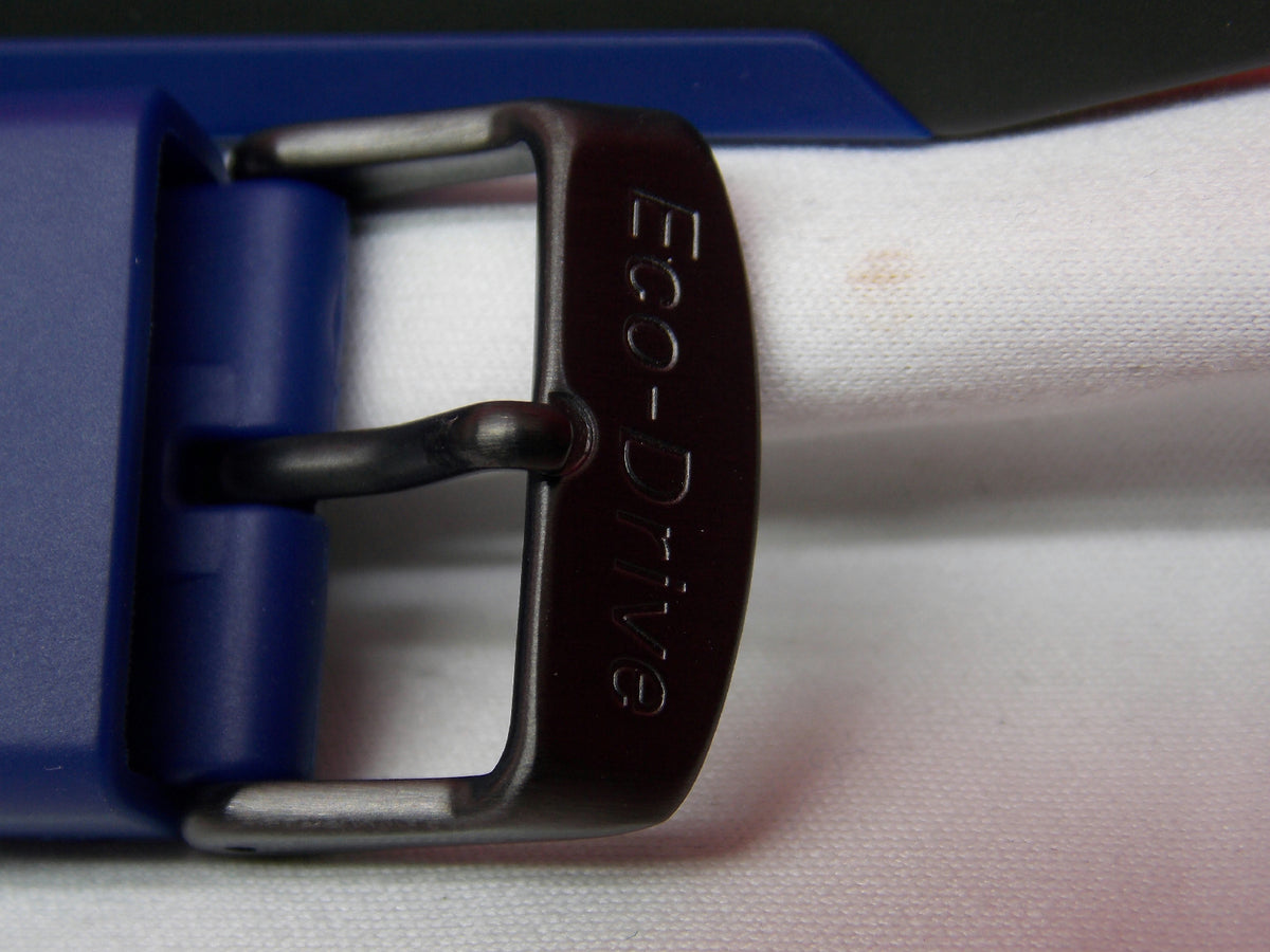 Citizen Watchband BN0097 -02H Blue Rubber Strap Eco Drive WR-200 Watchband