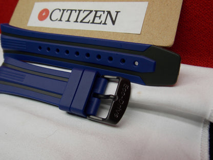 Citizen Watchband BN0097 -02H Blue Rubber Strap Eco Drive WR-200 Watchband