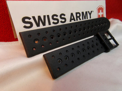 Swiss Army Watchband Renegade Black Rubber Sport Band Mns 19mm Swiss Made Strap