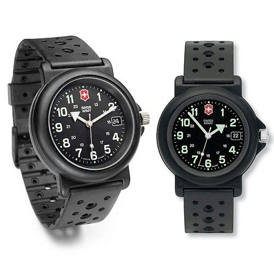 Swiss Army Watchband Renegade Black Rubber Sport Band Mns 19mm Swiss Made Strap