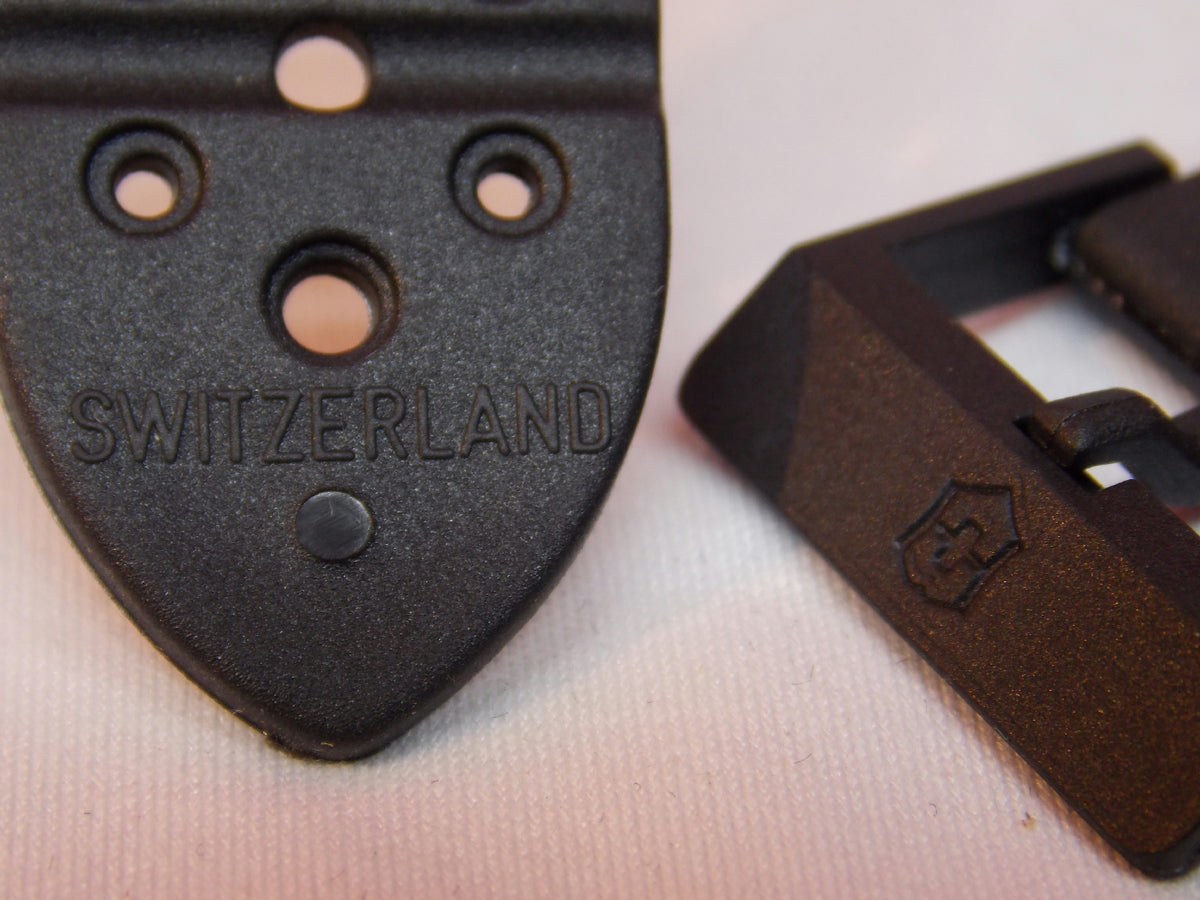Swiss Army Watchband Renegade Black Rubber Sport Band Mns 19mm Swiss Made Strap