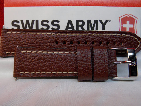 Swiss Army watchband Infantry 2TZ 23mm Wide 4mm Thick Brown Leather