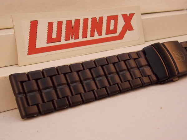 Luminox Watchband 3050, 3152 Bracelet Black Steel Buckle Resin Links 23mm