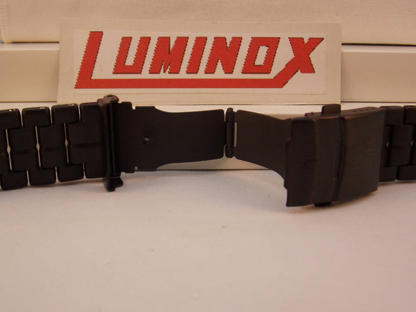Luminox Watchband 3050, 3152 Bracelet Black Steel Buckle Resin Links 23mm