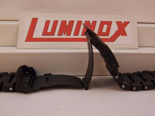 Luminox Watchband 3050, 3152 Bracelet Black Steel Buckle Resin Links 23mm