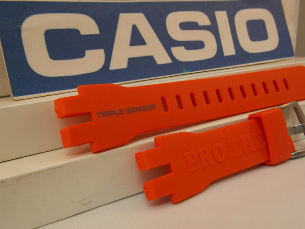 Casio watchband PRW-3000 -4 Orange Triple Sensor Pro Trek