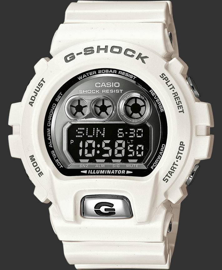 Casio watchband GD-X6900 FB-7V White G-Shock. Shiny Watchband.
