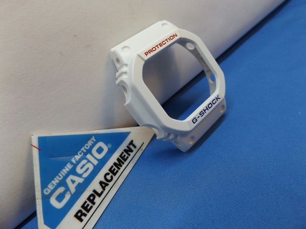 Casio Watch Parts GW-M5610 White Bezel. Red/Blue Printing Also fits GW-M5610TR-7