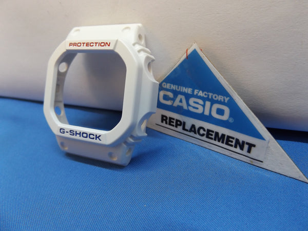 Casio Watch Parts GW-M5610 White Bezel. Red/Blue Printing Also fits GW-M5610TR-7