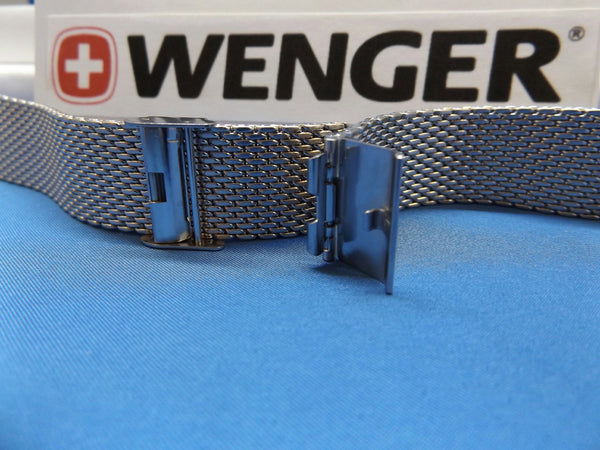 Wenger watchband 22MM Steel Thick Mesh Bracelet. Urban Classic.Clip Logo Buckle