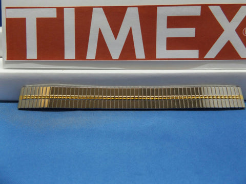 Timex watchband 14mm (A) 2 Tn Expansion/Stretch Bracelet Gld/Silv Lds Watchband