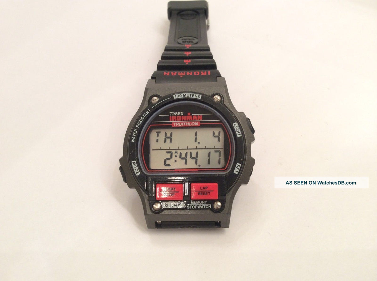 Timex watchband 19mm Ironman Black:Red Graphics . Original Watchband