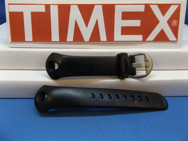 Timex watchband T17601 iControl Indiglo Black Resin .Watchband