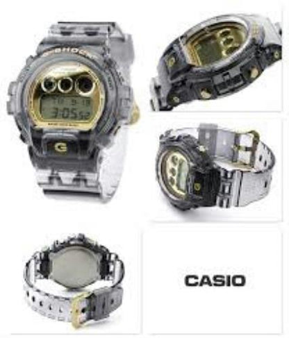 Casio watchband DW-6900 FG-8 Smoke Gray Original Watchband/ w/Gold Tn Bkle