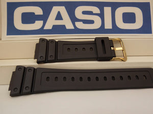 Casio Watchband DW-5600 EG-9, DW-5600 P-1 Strap W/Gold Tn Bkl.G-Shock Strap