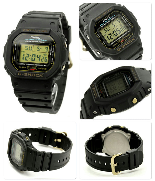 Casio Watchband DW-5600 EG-9, DW-5600 P-1 Strap W/Gold Tn Bkl.G-Shock Strap