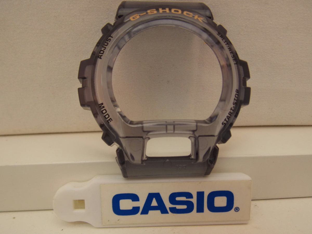 Casio Watch Parts DW-6900 FG-8 Smoke Gray Bezel/Shell W/Gold Tone Lettering