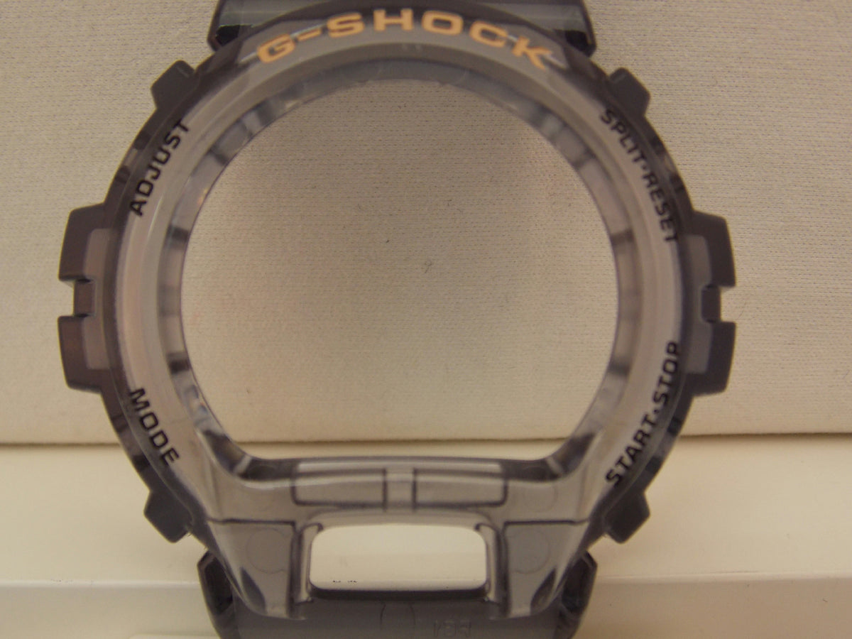 Casio Watch Parts DW-6900 FG-8 Smoke Gray Bezel/Shell W/Gold Tone Lettering