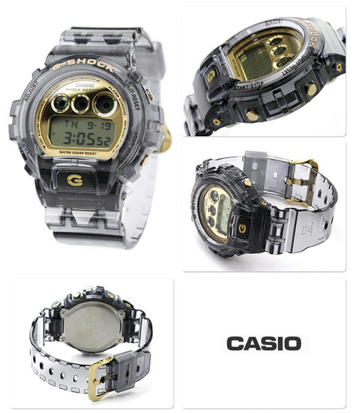 Casio Watch Parts DW-6900 FG-8 Smoke Gray Bezel/Shell W/Gold Tone Lettering