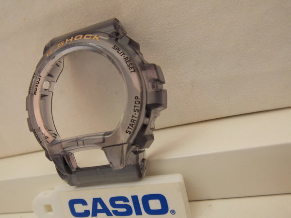 Casio Watch Parts DW-6900 FG-8 Smoke Gray Bezel/Shell W/Gold Tone Lettering