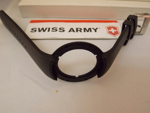 Swiss Army Watchband 24075 Black Rubber Strap. Seaplane Chronograph model 24075