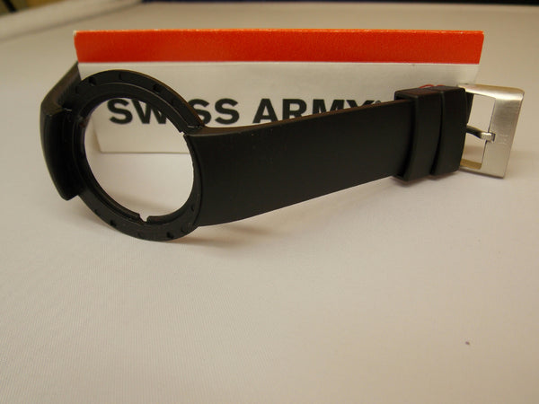 Swiss Army Watchband 24075 Black Rubber Strap. Seaplane Chronograph model 24075
