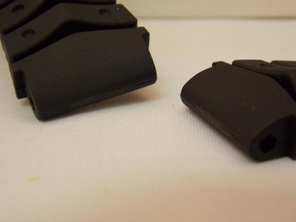 Pulsar watchband PW3003 20mm Black Resin Divers Style . Watchband.