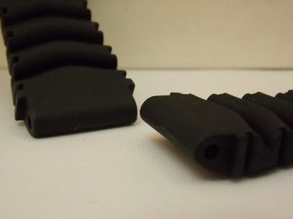 Pulsar watchband PW3003 20mm Black Resin Divers Style . Watchband.
