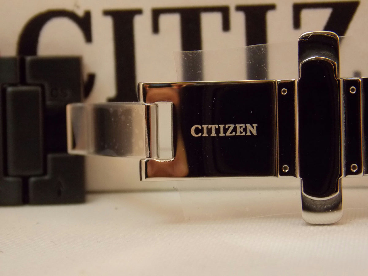 Citizen watchband E111-S049377 Black ION Steel Bracelet.Back Plate E111-S049377